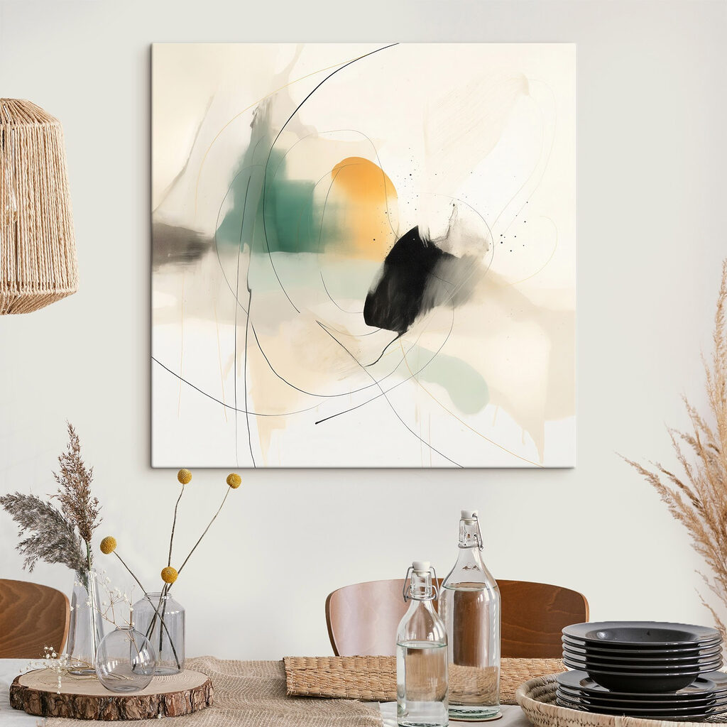 Painting of a circle and a circle Painting of a circle and a circle