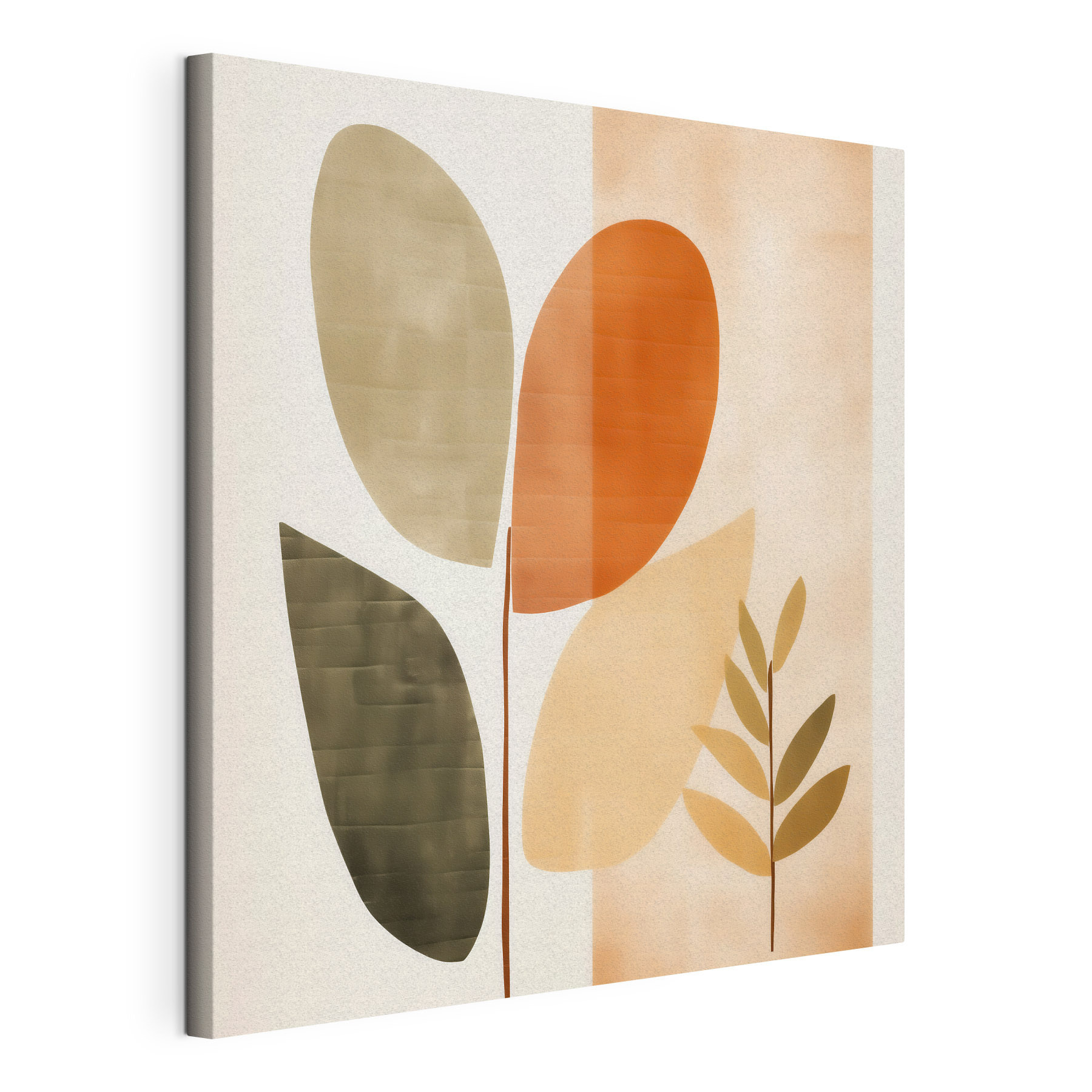 Painting of leaves and a plant