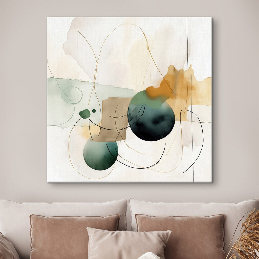 Painting of circles and lines
