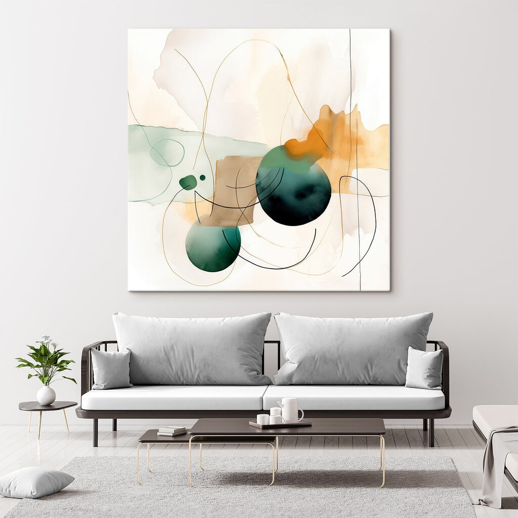Painting of circles and lines