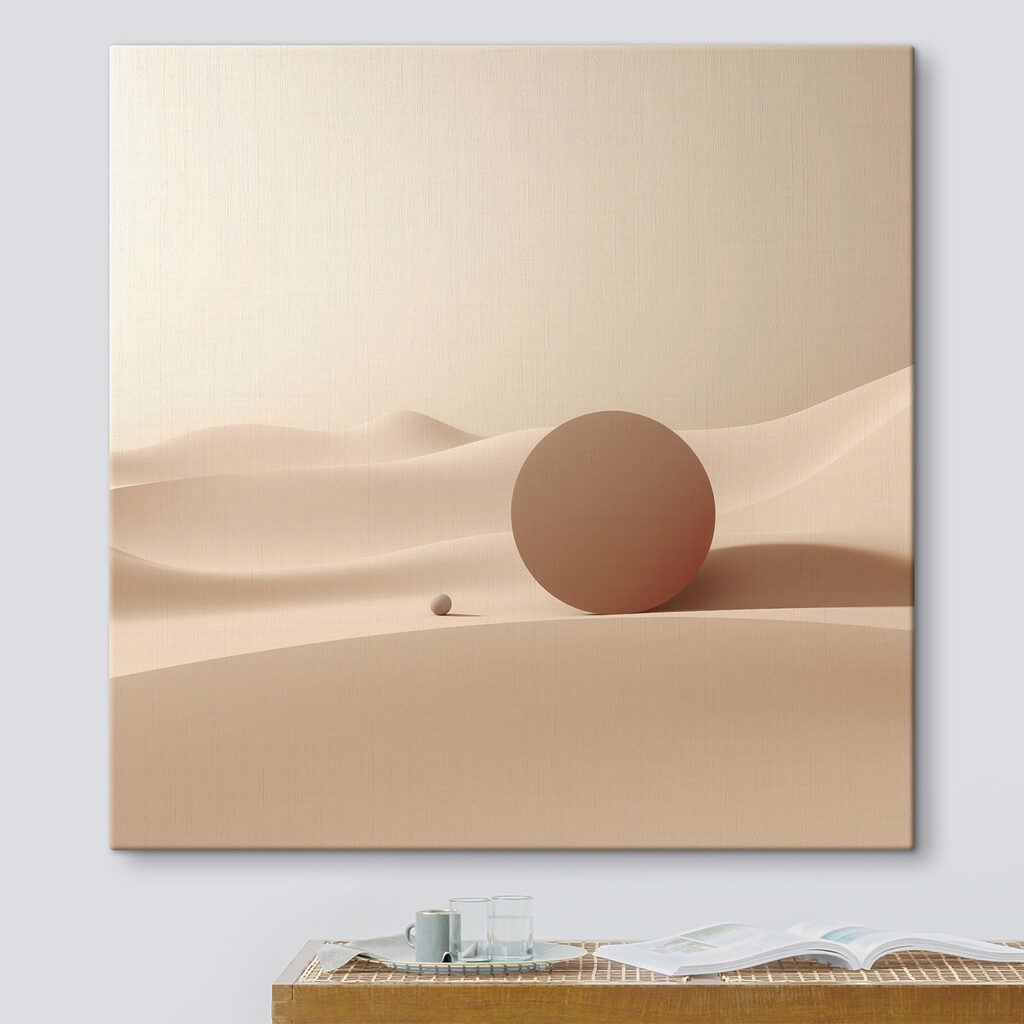 Ball and a ball in a desert Ball and a ball in a desert