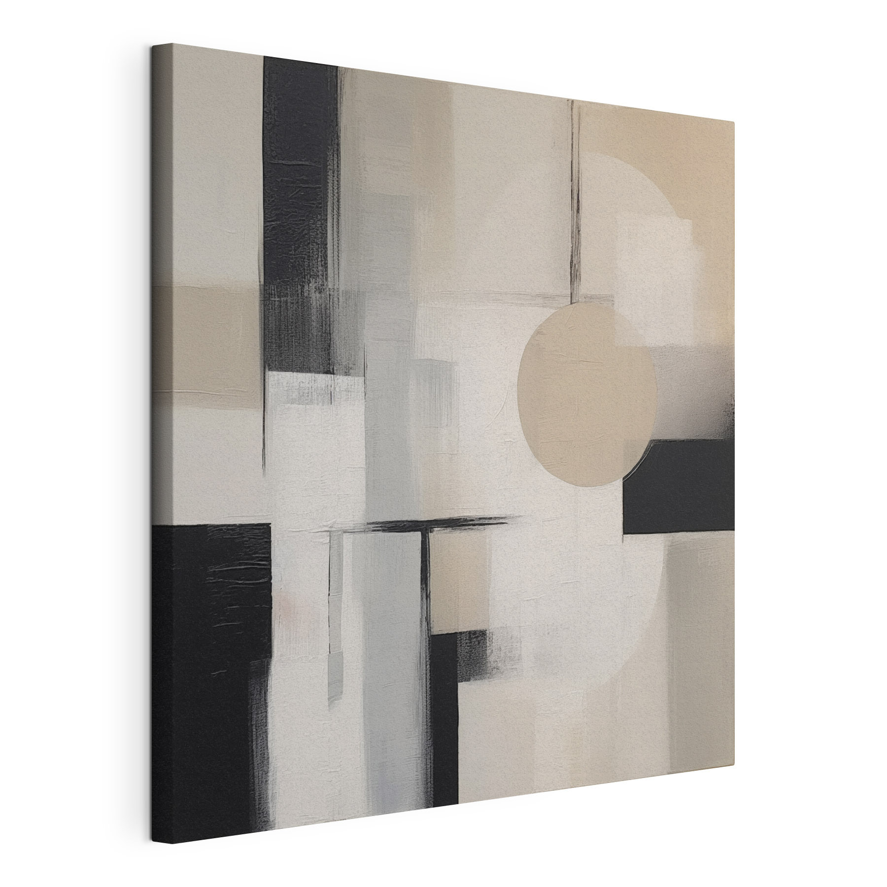 Painting of a circle and squares