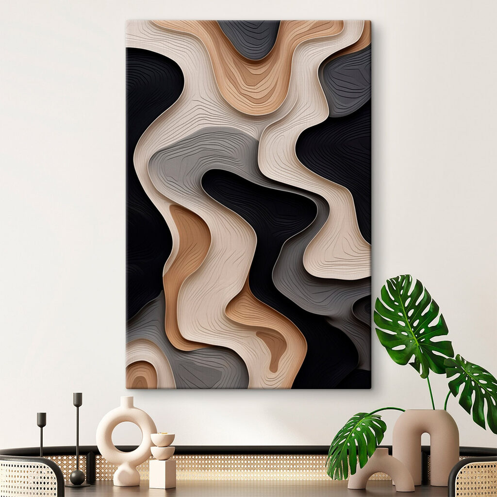 Flowing shapes in warm, neutral tones Flowing shapes in warm, neutral tones