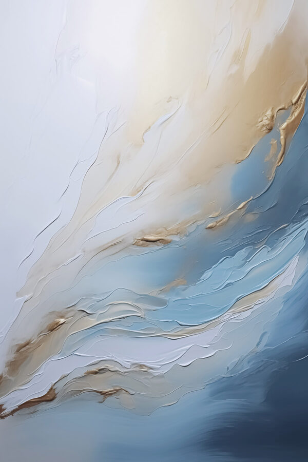 Blue and white painting