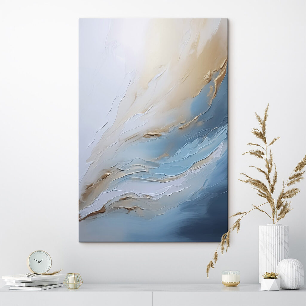 Blue and white painting