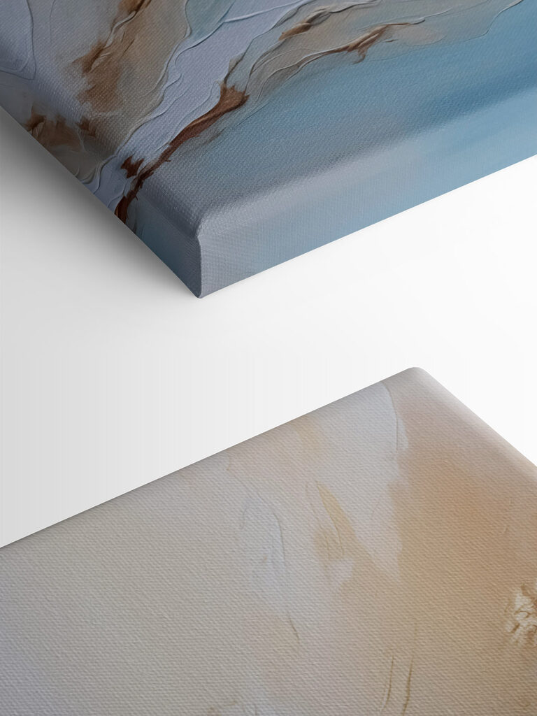 Blue and white painting