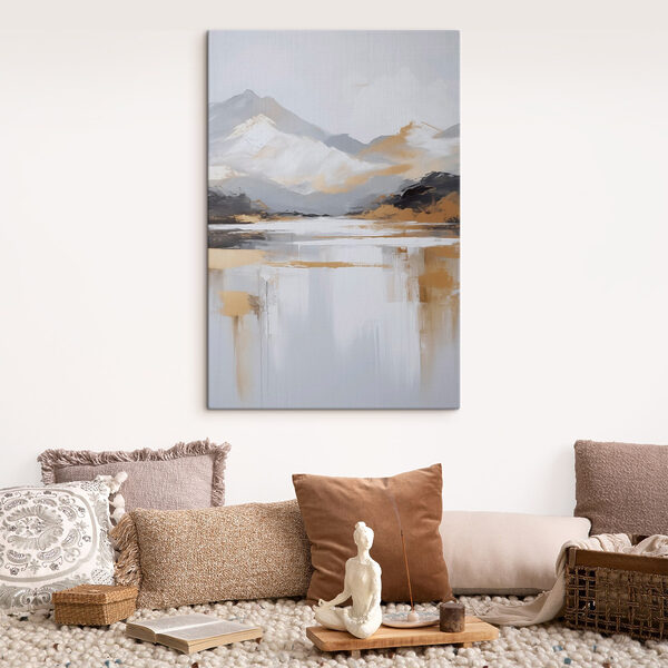 Painting of a mountain range