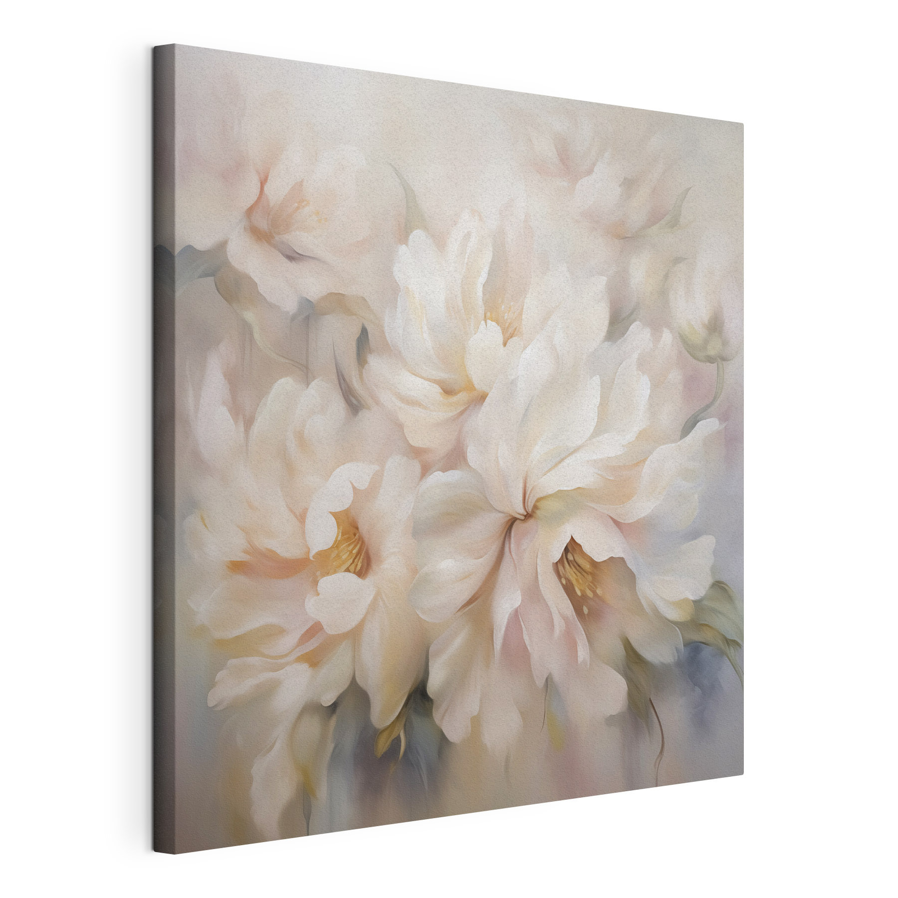 Painting of flowers on a white background