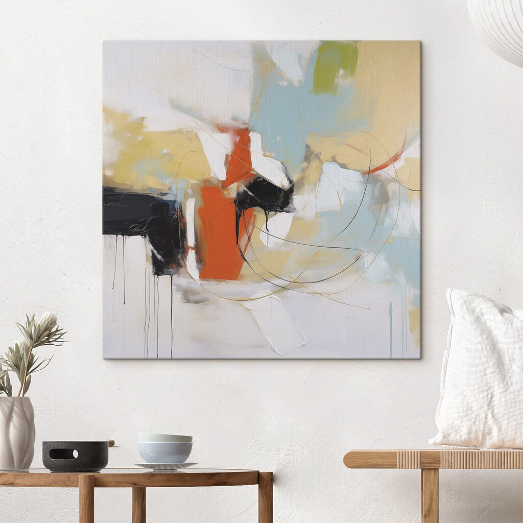 Painting of a colorful abstract art Painting of a colorful abstract art
