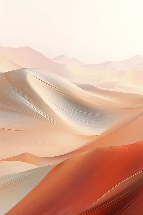 Desert landscape with sand dunes