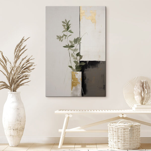 Painting of a plant in a pot Painting of a plant in a pot