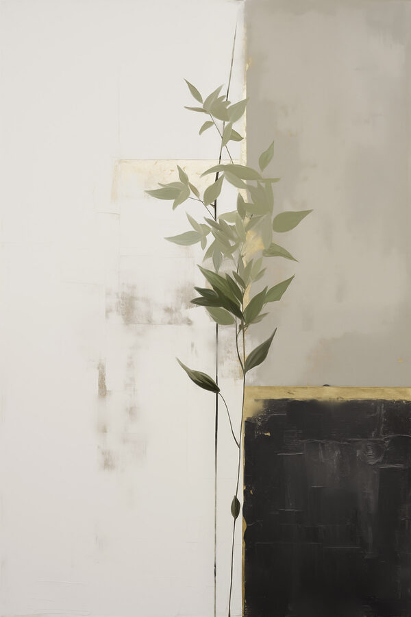 Plant growing up against a wall