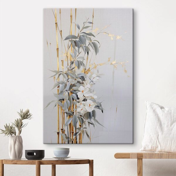 Painting of flowers and leaves