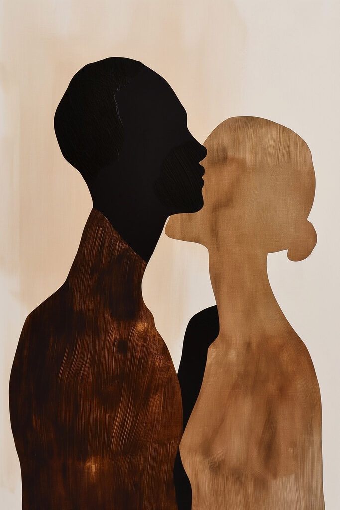 Man and woman kissing Man and woman kissing