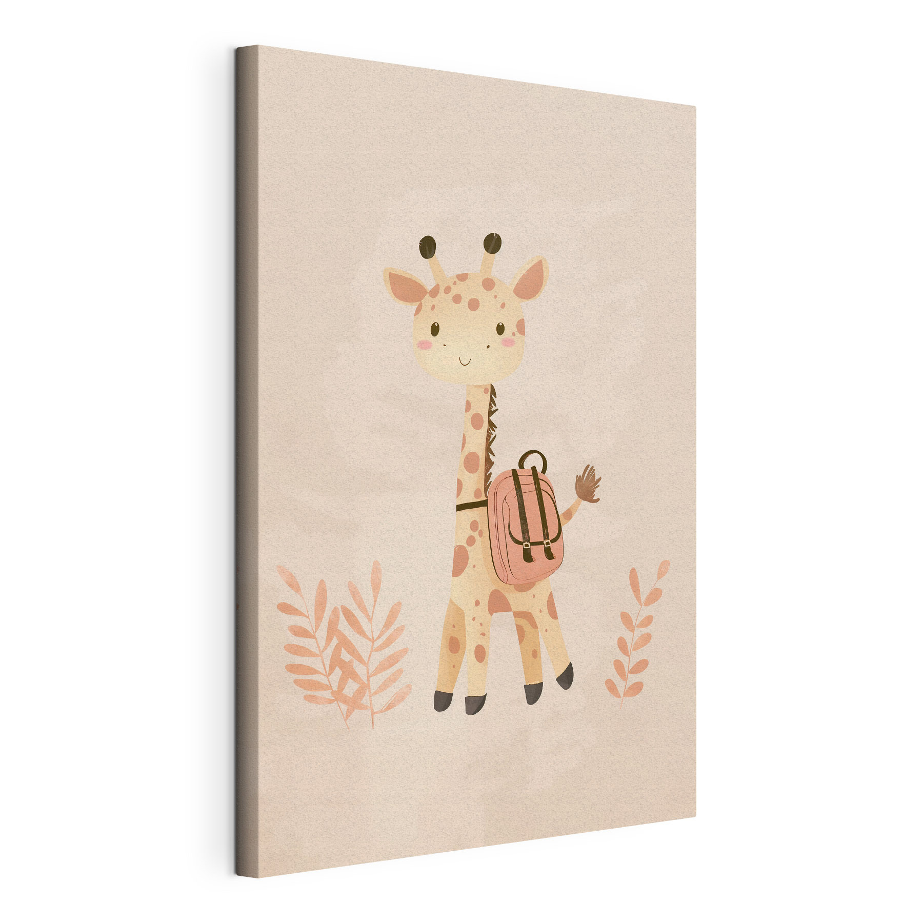 Giraffe with a backpack