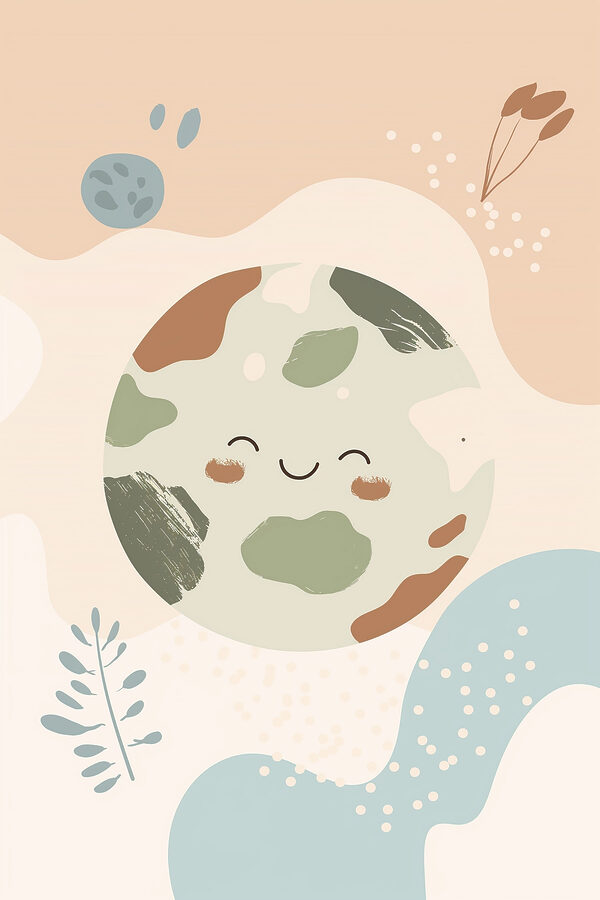 Cartoon of a planet Cartoon of a planet