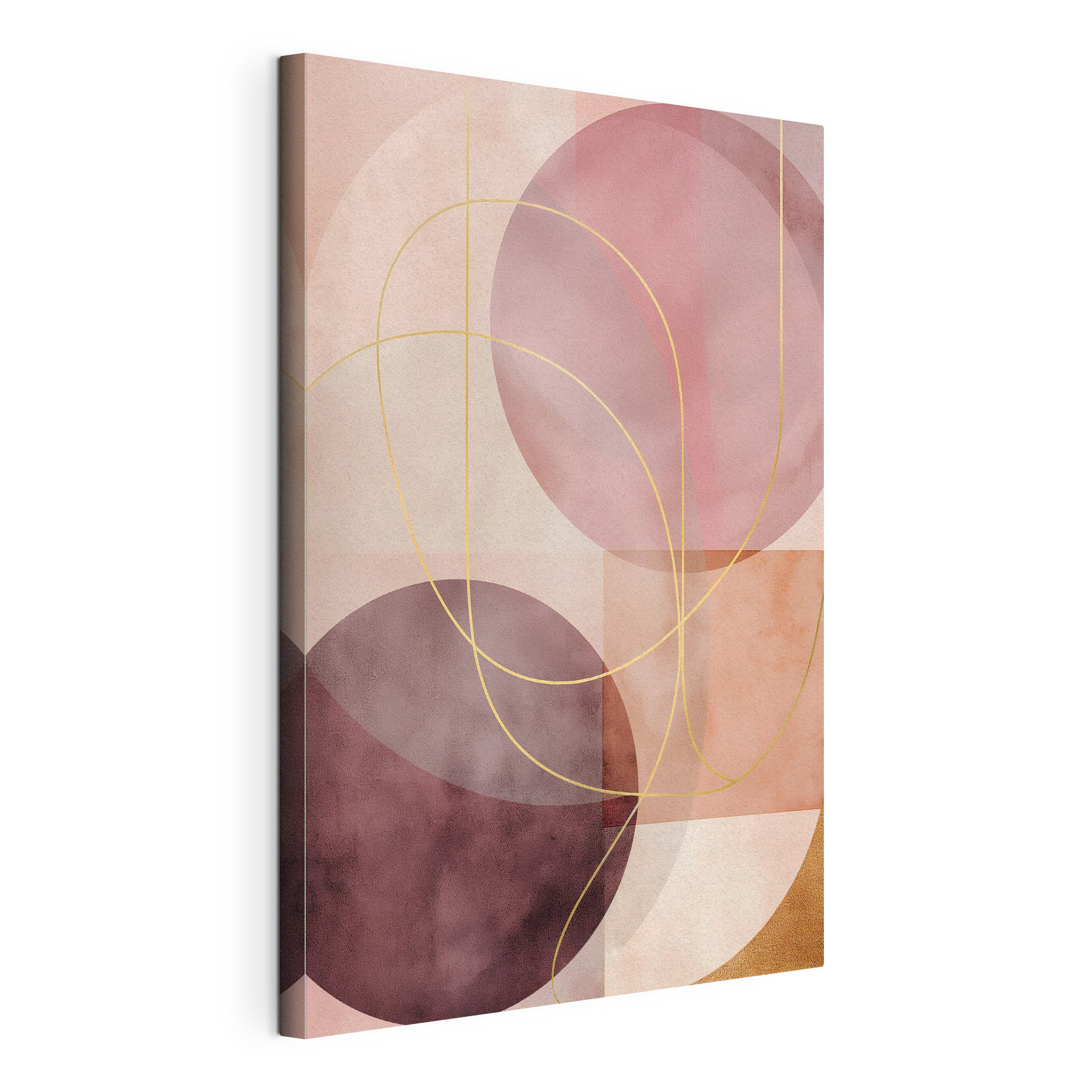 - Soft curves in muted tones - Soft curves in muted tones