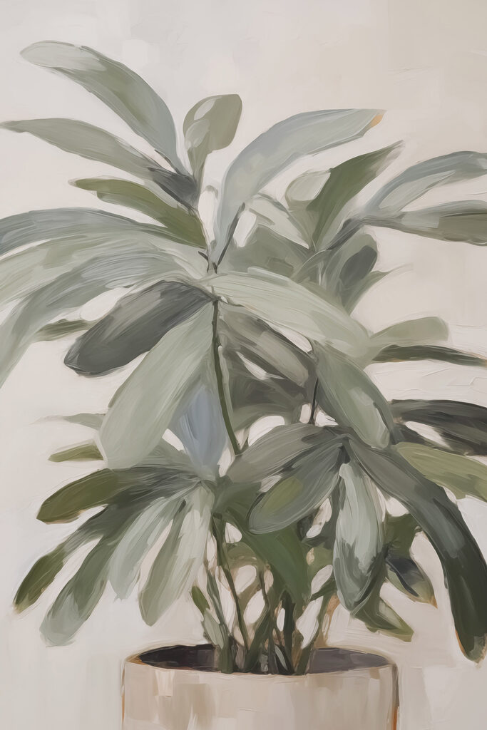 Plant with leaves on it