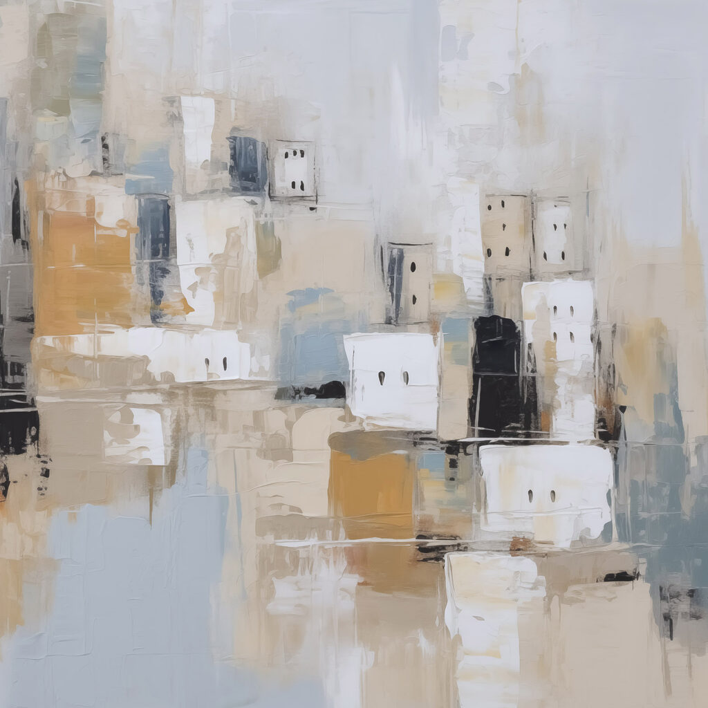 Painting of a city Painting of a city