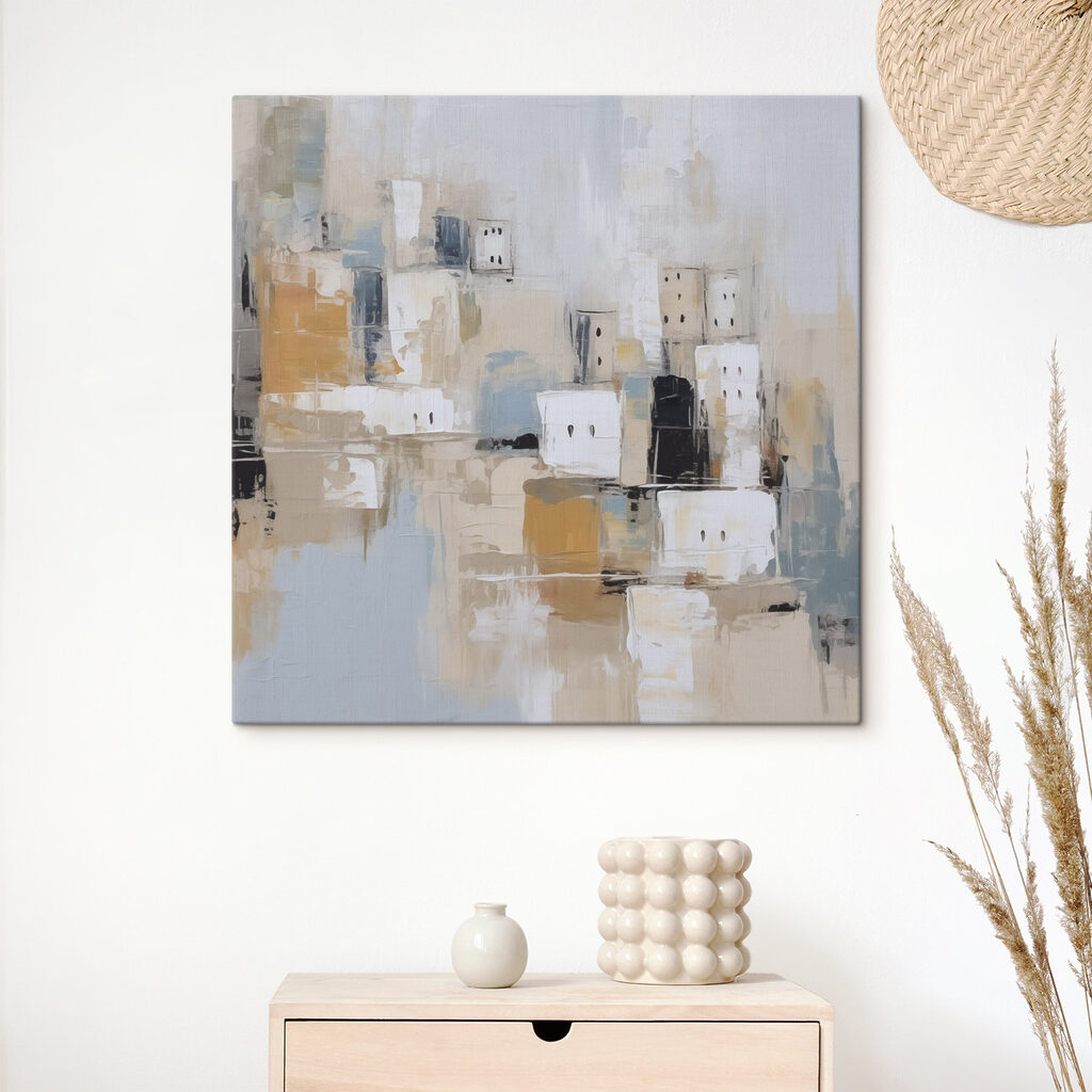 Painting of a city Painting of a city
