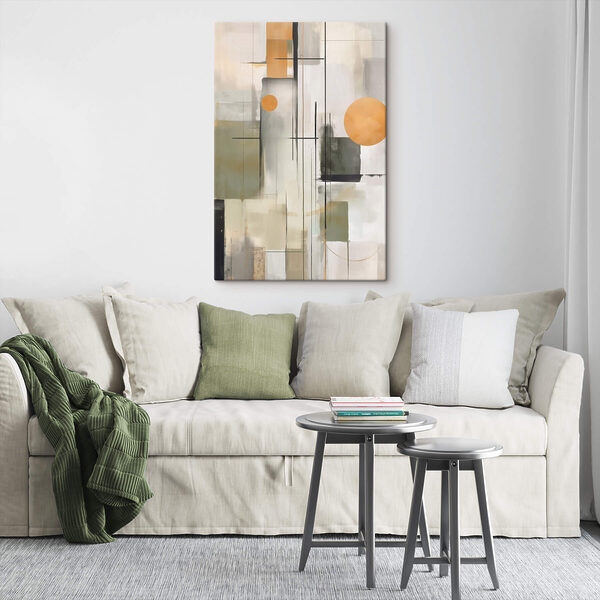 Painting of a white and grey art