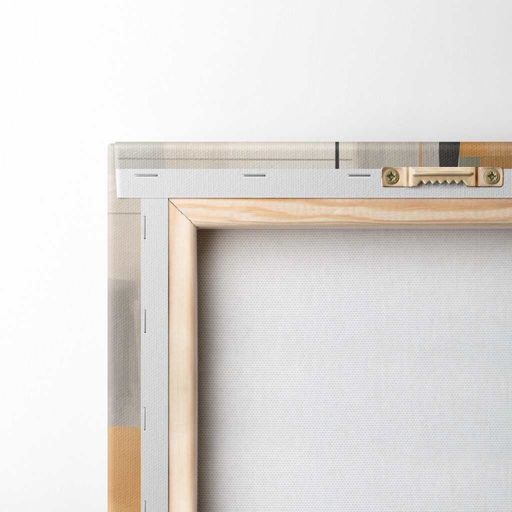 Painting of a white and grey art