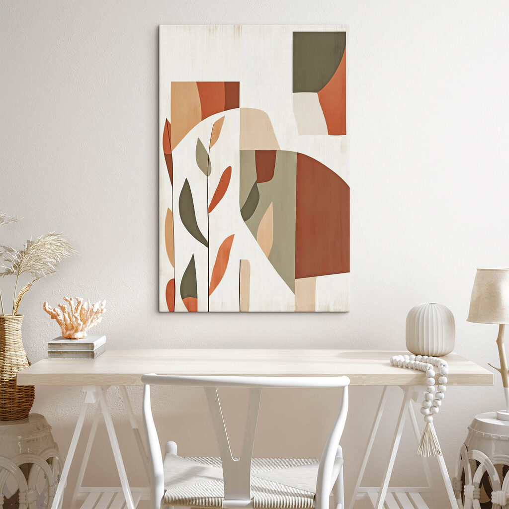 Painting of a woman with leaves Painting of a woman with leaves