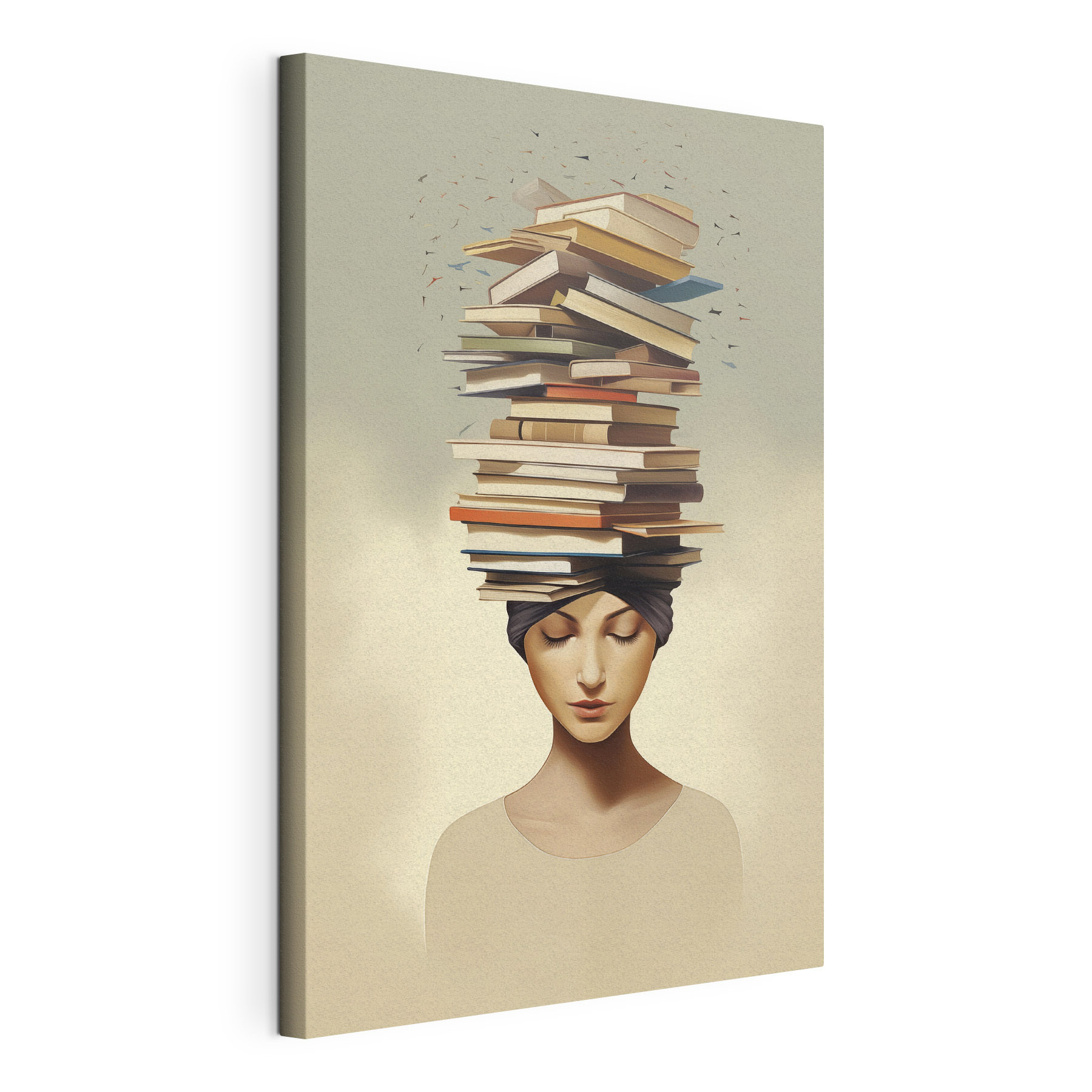 Woman with books on her head Woman with books on her head