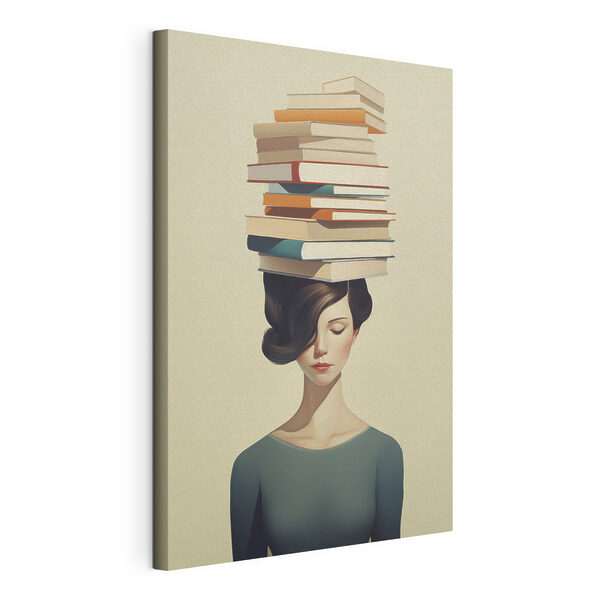 Wandbilder Frau mit einem Stapel Bücher auf dem Kopf (Artikelnummer: s47334) Wandbilder Wandbilder Frau mit einem Stapel Bücher auf dem Kopf (Artikelnummer: s47334)