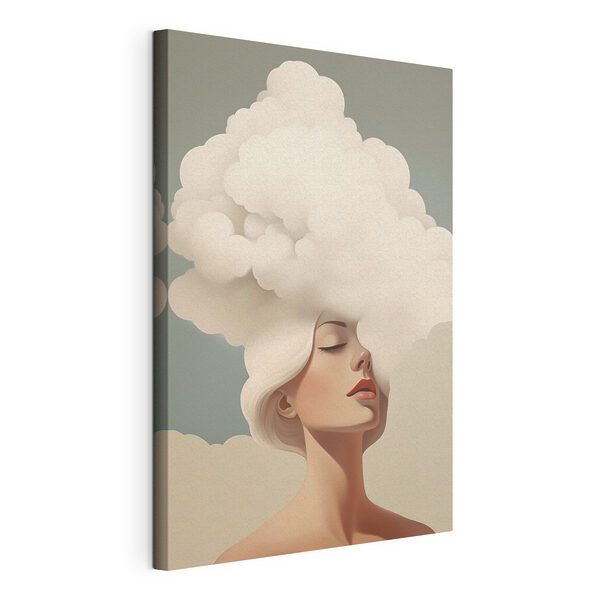 Wandbilder Frau mit weißem Haar und Wolken im Haar (Artikelnummer: s47338) Wandbilder Wandbilder Frau mit weißem Haar und Wolken im Haar (Artikelnummer: s47338)