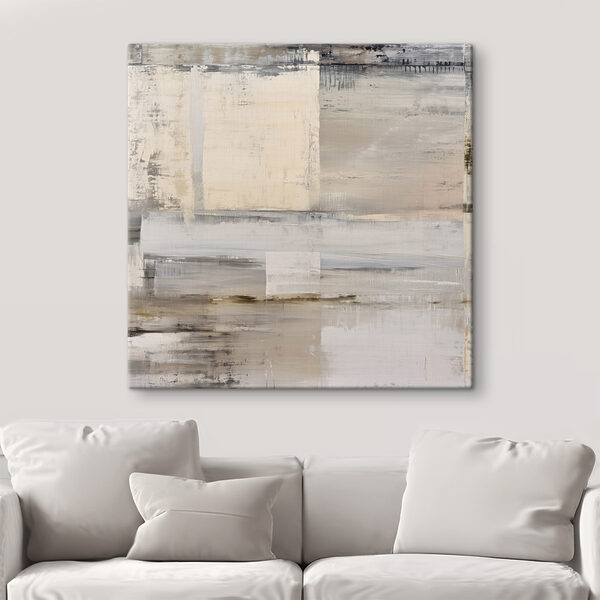 Painting of a white and brown rectangular object Painting of a white and brown rectangular object