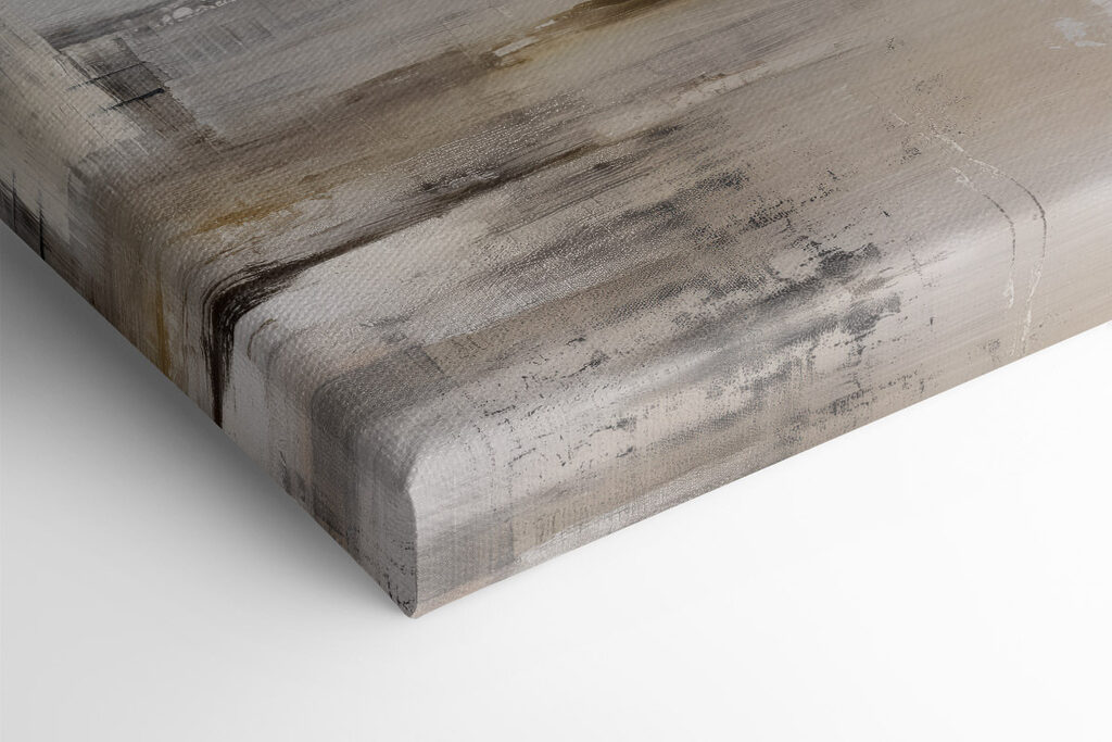 Painting of a white and brown rectangular object Painting of a white and brown rectangular object