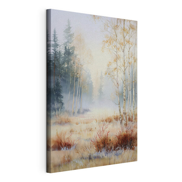 Wandbilder Gemälde eines Waldes mit Bäumen und Nebel (Artikelnummer: s47130) Wandbilder Wandbilder Gemälde eines Waldes mit Bäumen und Nebel (Artikelnummer: s47130)