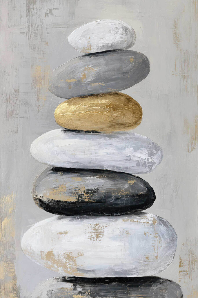 Painting of a stack of rocks Painting of a stack of rocks