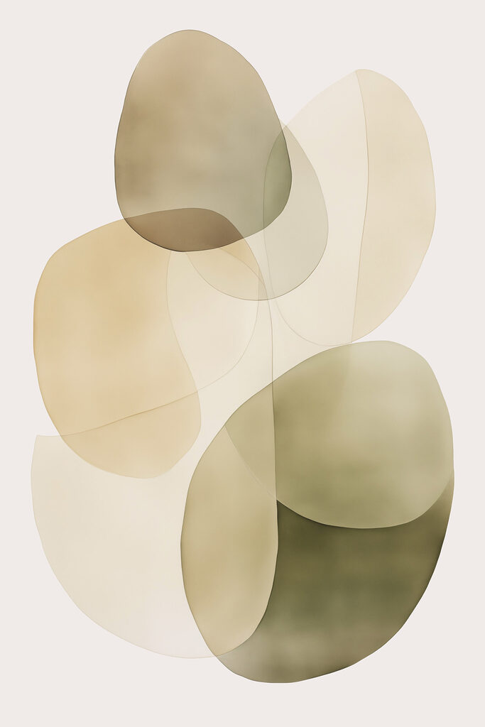 Soft curves in gentle earth tones Soft curves in gentle earth tones