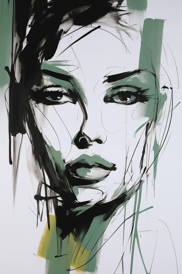 Painting of a woman's face