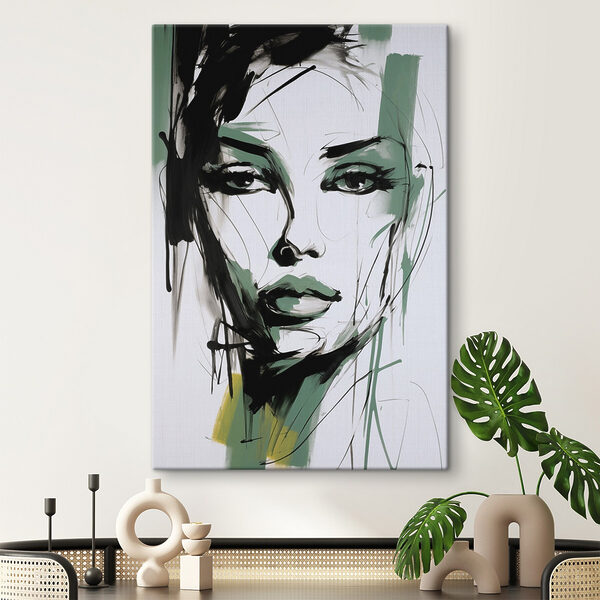 Painting of a woman's face