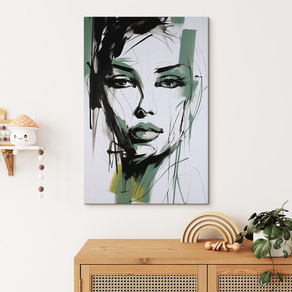 Painting of a woman's face