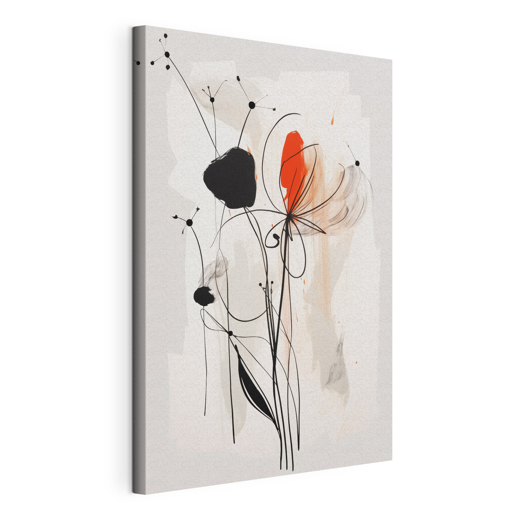 Painting of flowers and lines Painting of flowers and lines
