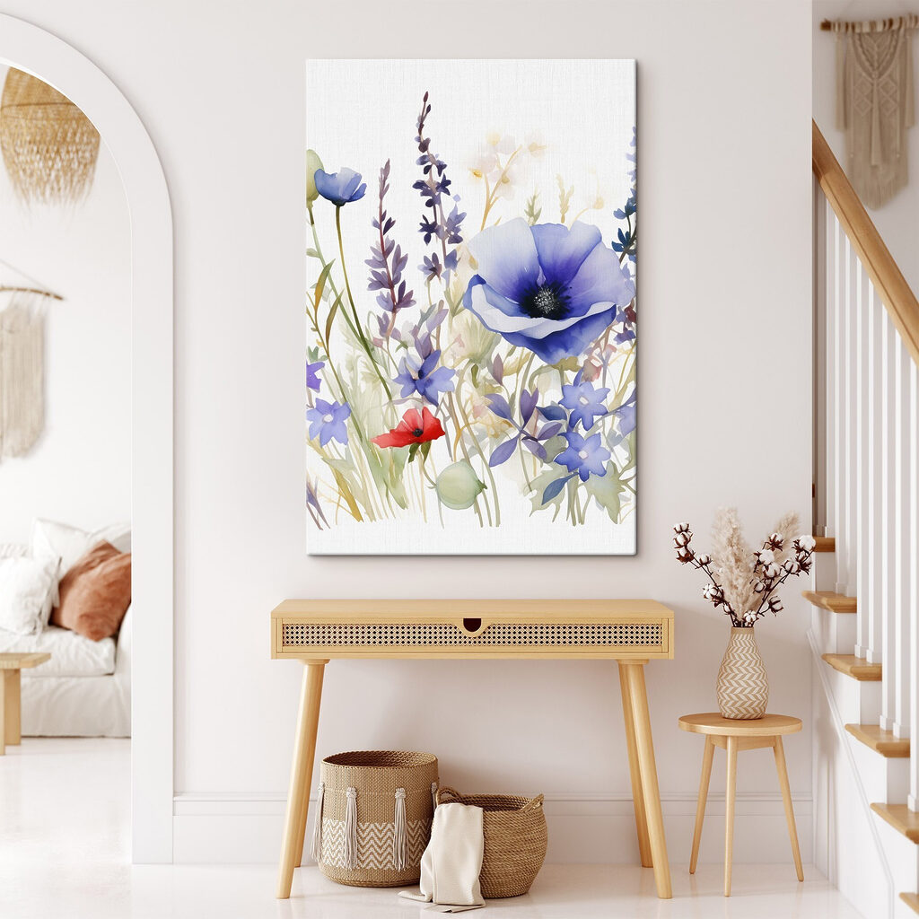 Watercolor painting of flowers