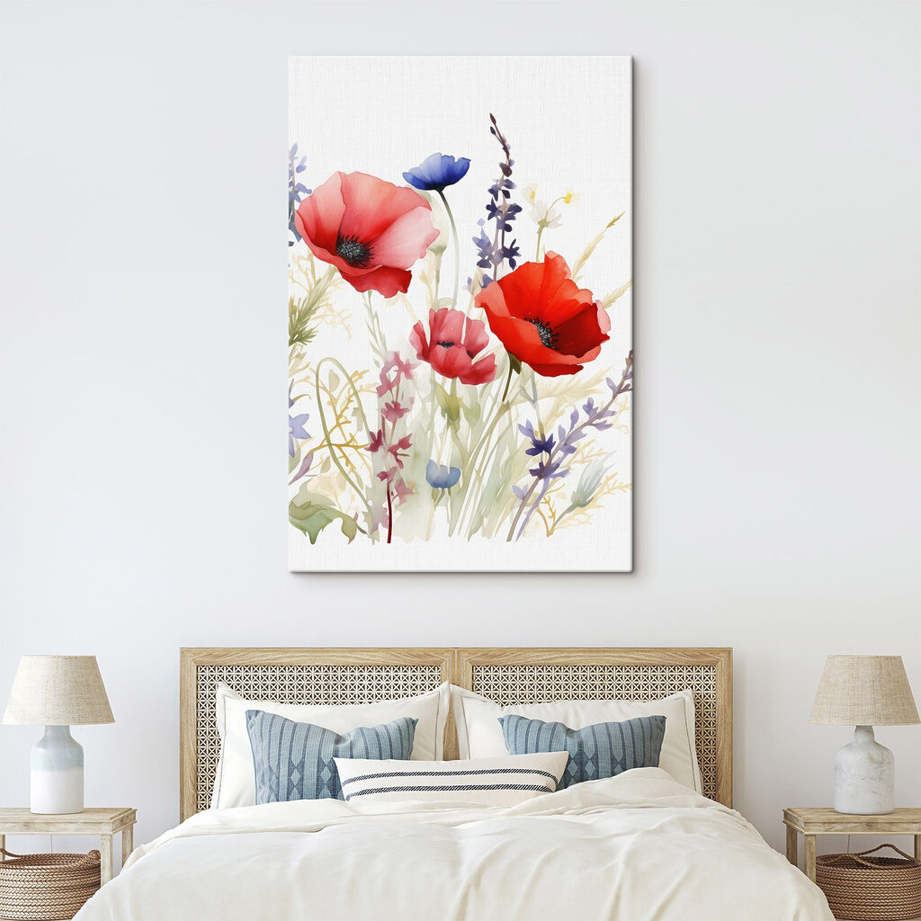 Watercolor painting of flowers