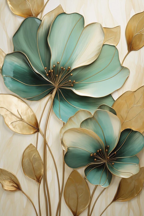 Floral art with elegant design elements Floral art with elegant design elements
