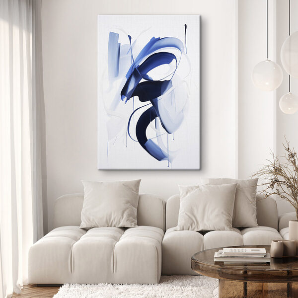 Blue and white paint