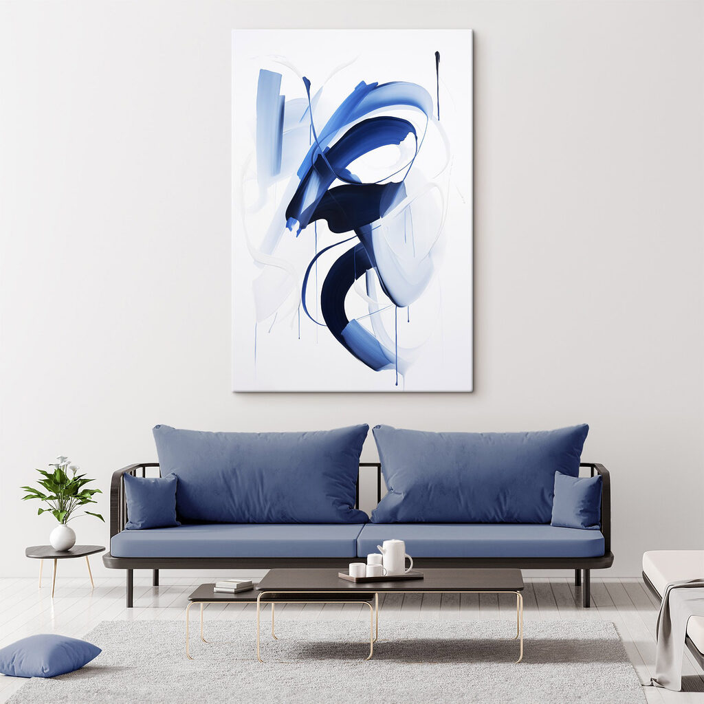 Blue and white paint