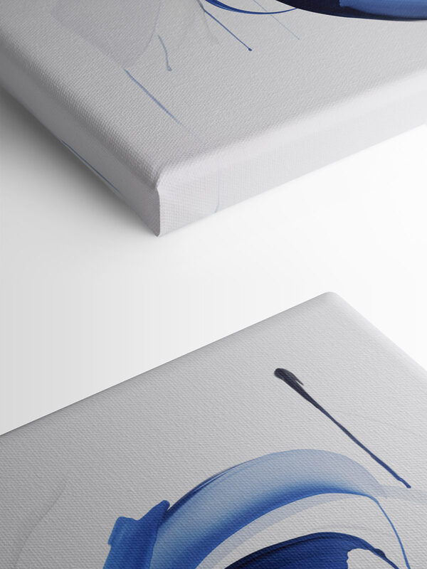 Blue and white paint
