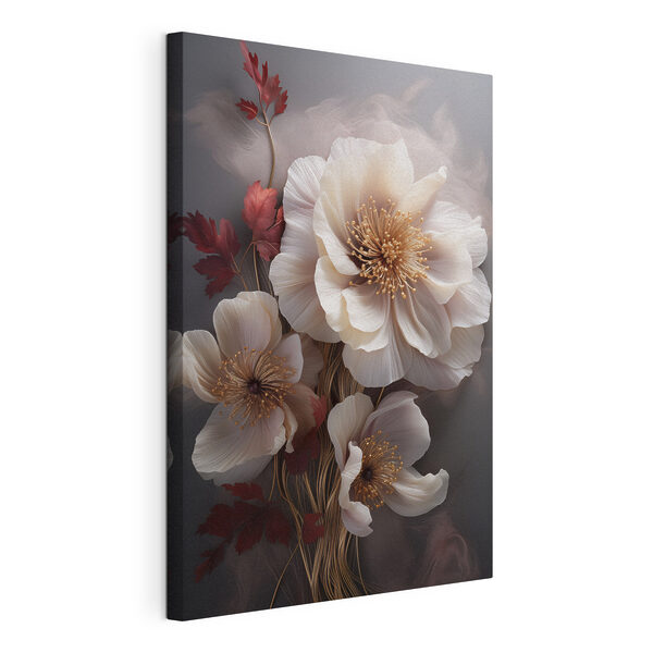 Wandbilder Wandbilder - Elegante Blumenmuster in sanften Farbtönen (Artikelnummer: s47434)