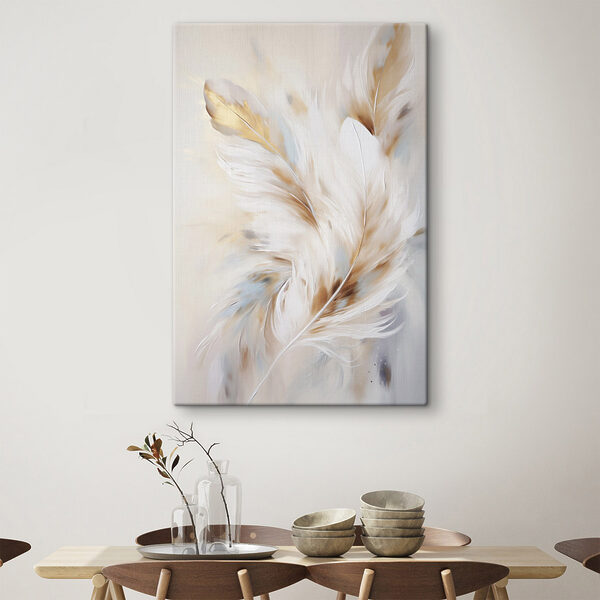 Soft feathers in gentle colors