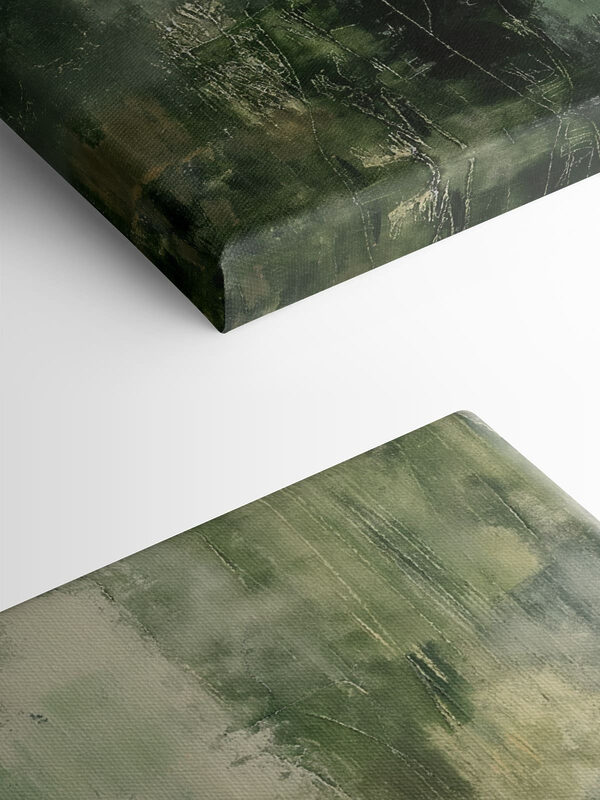 Green and white painting