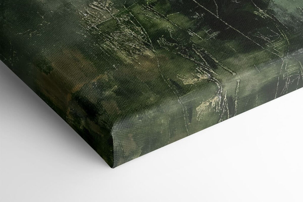 Green and white painting