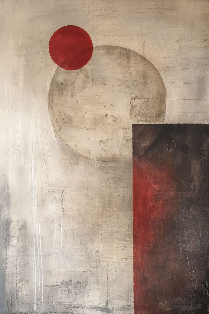 Painting of circles and squares